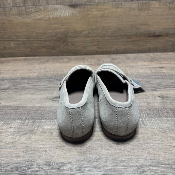 Tom's Lynette Champagne Metallic Suede Loafers Women's Size 9 - Picture 3 of 6